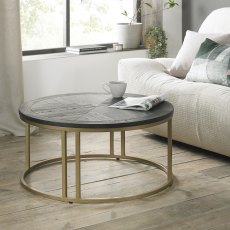 Chevron Peppercorn Ash Coffee Table - Grade A2 - Ref #0600