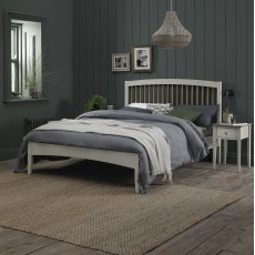 Whitby Scandi Oak & Soft Grey Low Footend Bedstead King Size 150cm - Grade A2 - Ref #0618