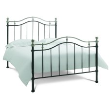 Chloe Black & Shiny Nickel Bedstead Double 135cm - Grade A3 - Ref #0640