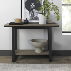 Tivoli Weathered Oak Console Table - Grade A2 - Ref #0696