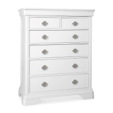 Chantilly White 2+4 Drawer Chest - Grade A3 - Ref #0765