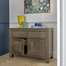 Turin Dark Oak Narrow Sideboard - Grade A2 - Ref #0849