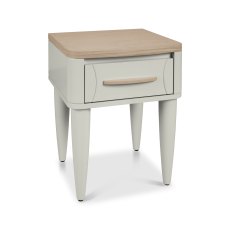 Larsen Scandi Oak & Soft Grey 1 Drawer Bedside Table