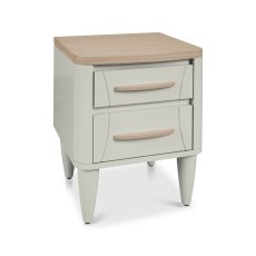 Larsen Scandi Oak & Soft Grey 2 Drawer Bedside Table