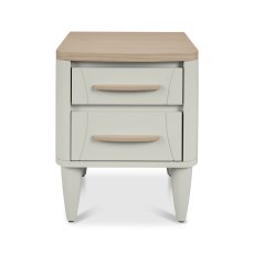 Larsen Scandi Oak & Soft Grey 2 Drawer Bedside Table