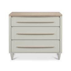Larsen Scandi Oak & Soft Grey 3 Drawer Chest