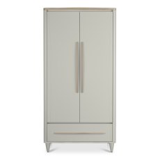 Larsen Scandi Oak & Soft Grey Double Wardrobe