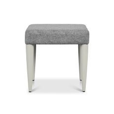 Larsen Scandi Oak & Soft Grey Stool - Grey Fabric