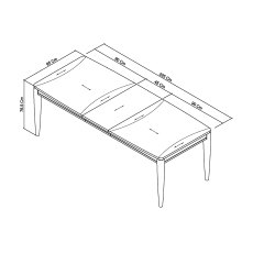 Larsen Scandi Oak & Soft Grey 6-8 Extension Dining Table