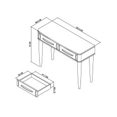 Larsen Scandi Oak & Soft Grey Console Table with Drawer