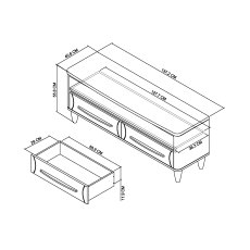 Larsen Scandi Oak & Soft Grey Media Unit