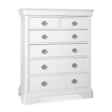 Chantilly White 2+4 Drawer Chest - Grade A3 - Ref #0896