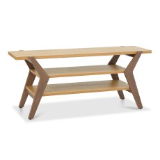 Kristen Oak & Light Weathered Oak Open Media Unit