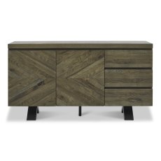 Ellipse Fumed Oak Wide Sideboard - Grade A2 - Ref #0998