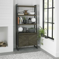 Ellipse Fumed Oak Open Display Unit - Grade A2 - Ref #1068