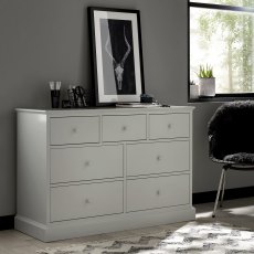 Ashby Soft Grey 3+4 Drawer Chest - Grade A2 - Ref #1073