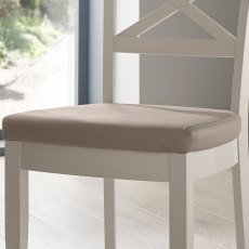 Montreux X Back Chair Seat Pad - Grey Bonded Leather