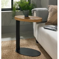 Ellipse Rustic Oak Sofa Table - Grade A2 - Ref #1189