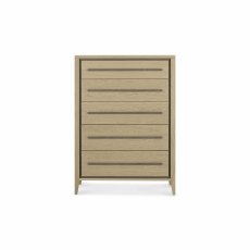Rimini Aged Oak & Weathered Oak 5 Drawer Chest - Grade A3 - Ref #1197