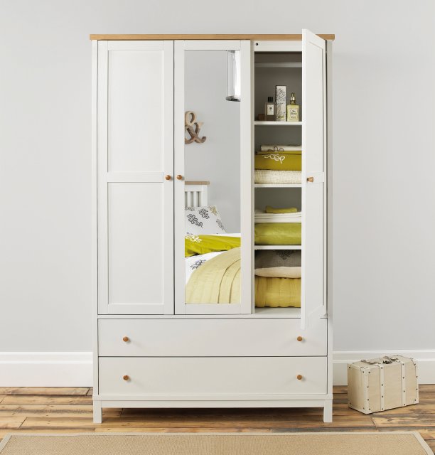 Gallery Collection Atlanta Two Tone Triple Wardrobe