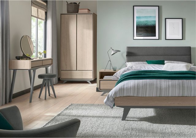 Brunel Scandi Oak & Dark Grey Dressing Table | Bedroom - Bentley Designs  Outlet