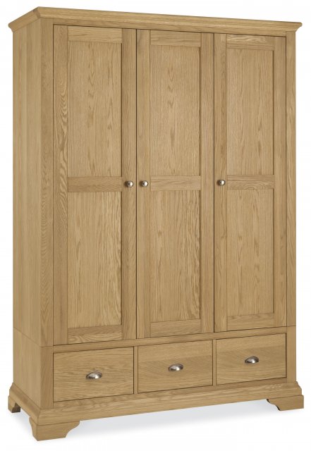 Premier Collection Hampstead Oak Triple Wardrobe