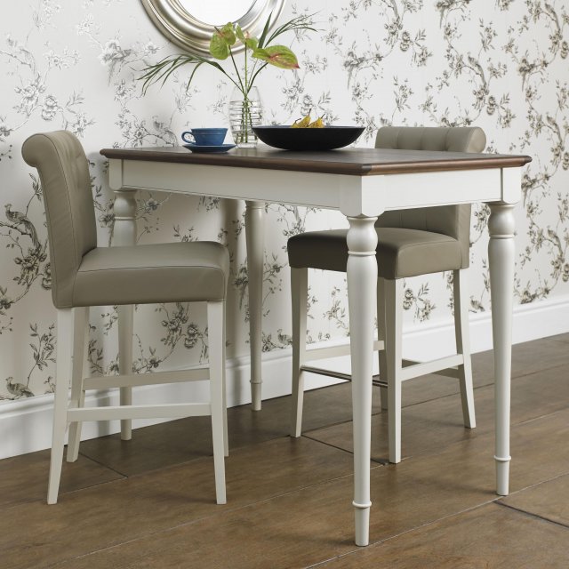 Hampstead Soft Grey Walnut Bar Table Dining Furniture Bentley Designs Outlet