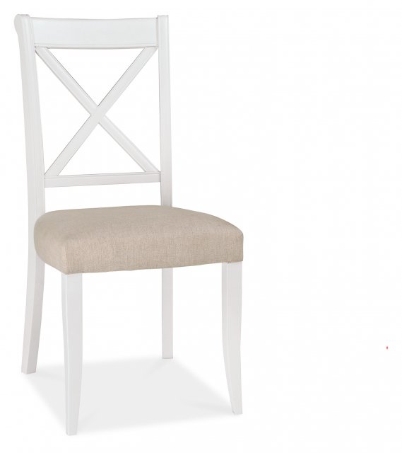 Premier Collection Hampstead Two Tone X Back Chair - Sand Fabric (Pair)