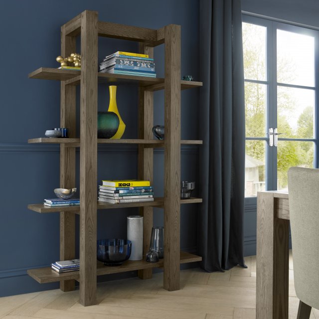 Premier Collection Turin Dark Oak Open Shelf Unit