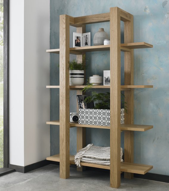 Premier Collection Turin Light Oak Open Shelf Unit
