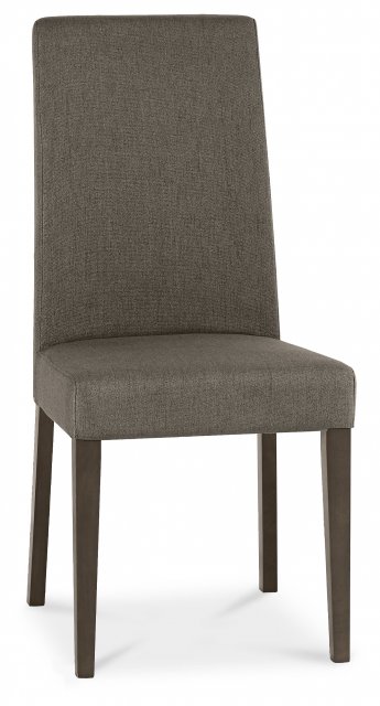 Premier Collection Miles Walnut Taper Back Chair - Titanium Fabric  (Pair)