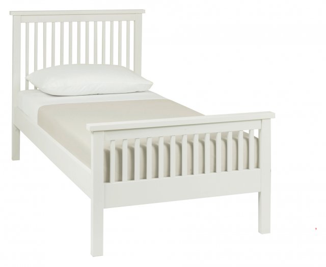 Gallery Collection Atlanta White High Footend Bedstead Single 90cm