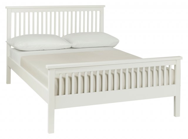Gallery Collection Atlanta White High Footend Bedstead Double 135cm
