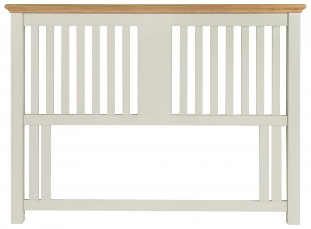 Premier Collection Hampstead Soft Grey & Pale Oak Headboard Slatted Double 135cm