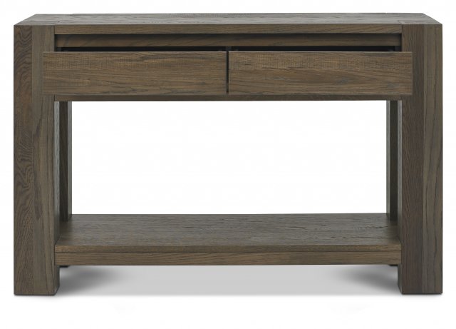 Taylor & Logan Willard Wood - Tavolino moderno a due piani per fattoria con accenti angolari in metallo e rinforzo a croce, set da 1, colore: grigio