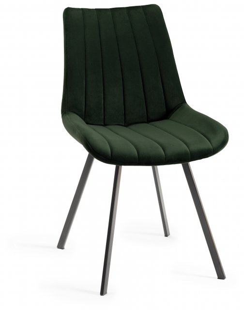 Green velvet chair black legs discount