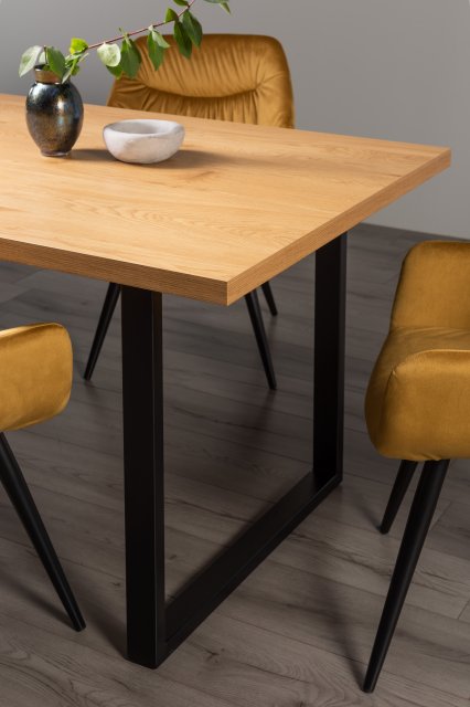 Gallery Collection Ramsay Oak Melamine 6 Seater Dining Table with