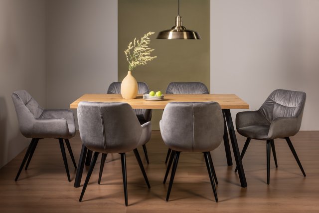 Grey velvet table and chairs clearance