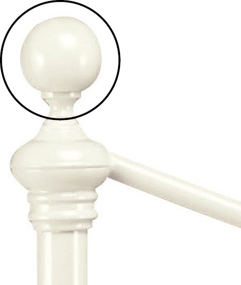 Headboards & Bedsteads Collection Alice Antique White replacement finial (single)