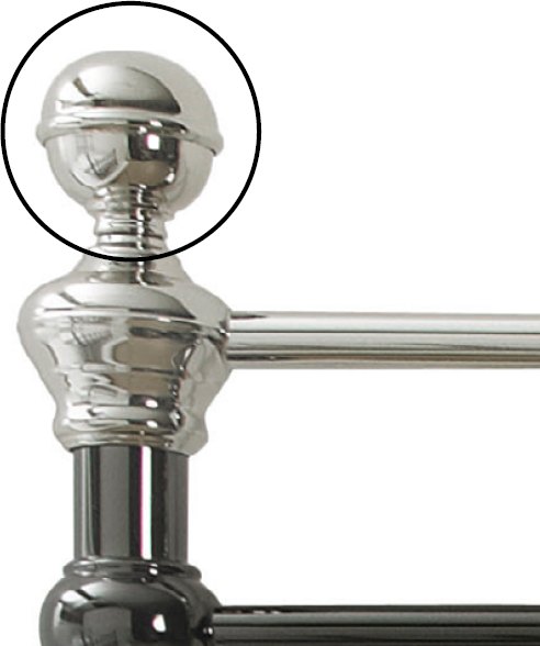 Headboards & Bedsteads Collection Chloe Shiny Nickel replacement finial (single)