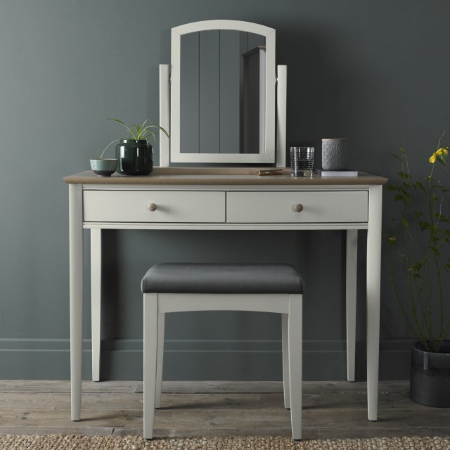 Premier Collection Whitby Scandi Oak & Soft Grey Dressing Table