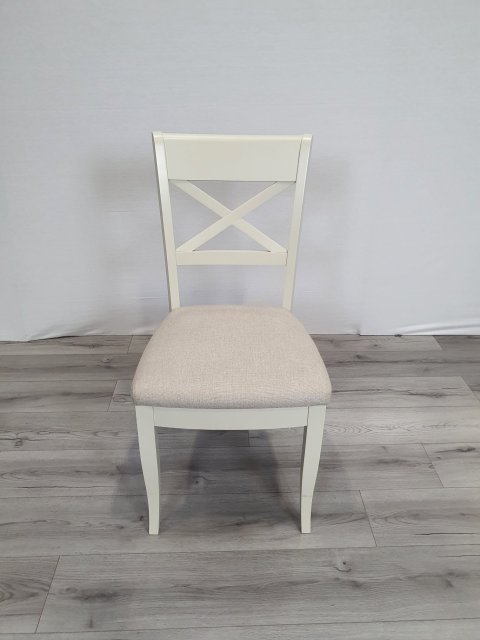 Premier Collection Montreux Antique White X Back Chair Sand