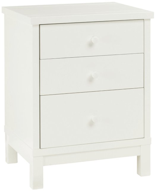 Gallery Collection Atlanta White 3 Drawer Nightstand - Grade A3 - Ref #0379