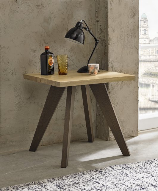 Premier Collection Cadell Aged Oak Lamp Table - Grade A2 - Ref #0386