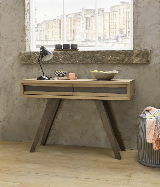 Premier Collection Cadell Aged Oak Console Table With Drawers - Grade A3 - Ref #0392