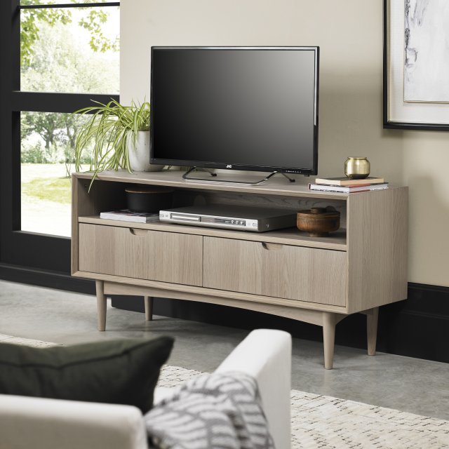 Gallery Collection Dansk Scandi Oak Entertainment Unit - Grade A2 - Ref #0551