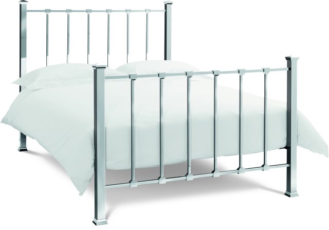 Headboards & Bedsteads Collection Madison Shiny Nickel Bedstead King 150cm - Grade A3 - Ref #0652
