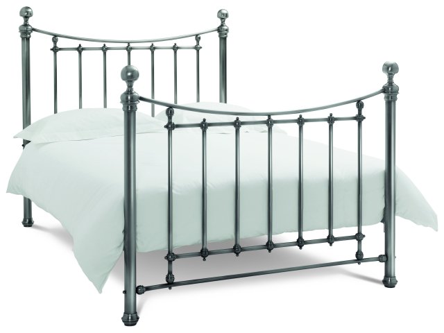 Headboards & Bedsteads Collection Isabelle Antique Nickel Bedstead Double 135cm - Grade A3 - Ref #0665