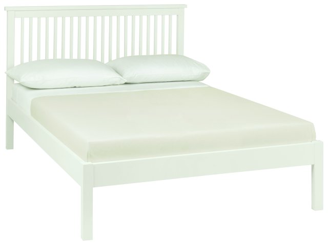 Gallery Collection Atlanta White Low Footend Bedstead Double 135cm - Grade A3 - Ref #0672