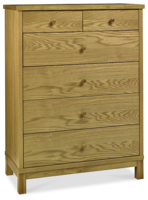 Gallery Collection Atlanta Oak 4+2 Drawer Chest - Grade A3 - Ref #0678